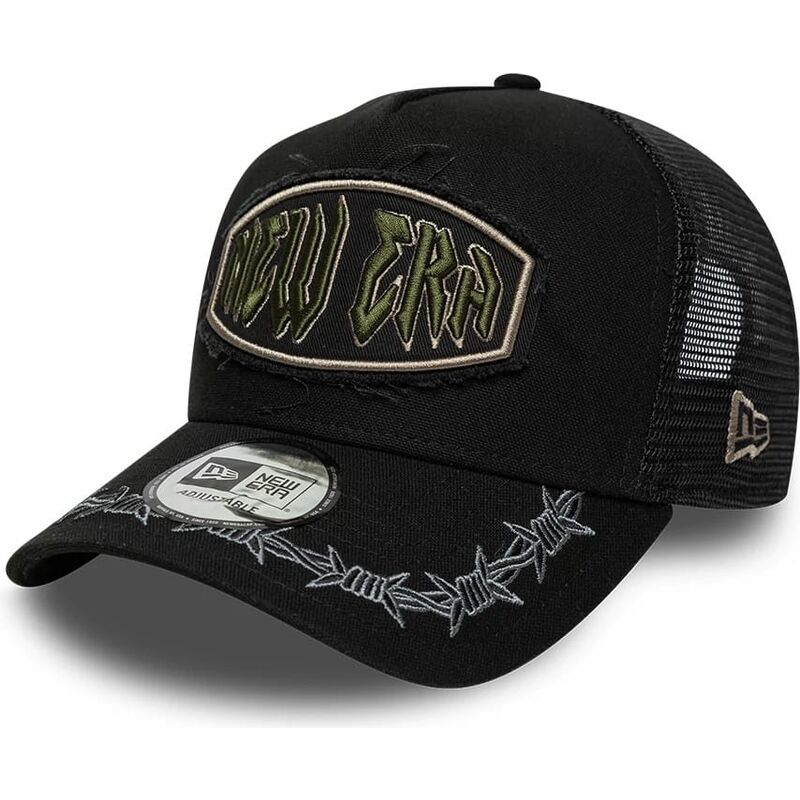 shapka-izvita-traker-cherna-snapbek-e-frame-distressed-patch-ot-new-era