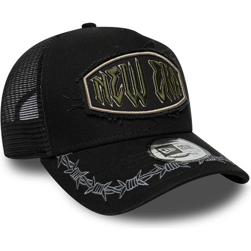 shapka-izvita-traker-cherna-snapbek-e-frame-distressed-patch-ot-new-era