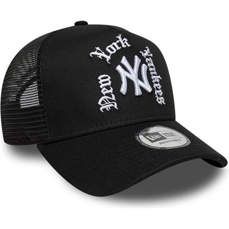 shapka-izvita-traker-cherna-snapbek-a-frame-wordmark-na-new-york-yankees-mlb-ot-new-era
