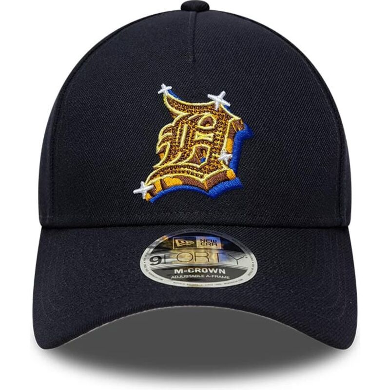 shapka-izvita-tmnosin-snapbek-9forty-m-crown-a-frame-emblem-na-detroit-tigers-mlb-ot-new-era