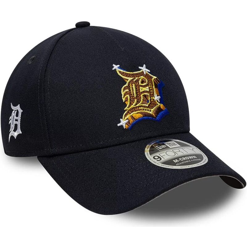 shapka-izvita-tmnosin-snapbek-9forty-m-crown-a-frame-emblem-na-detroit-tigers-mlb-ot-new-era