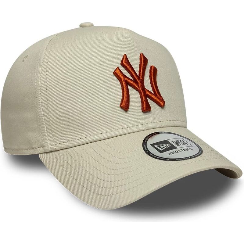 shapka-izvita-bezhov-snapbek-e-frame-league-essential-na-new-york-yankees-mlb-ot-new-era