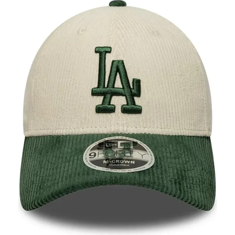 shapka-izvita-bezhov-snapbek-9forty-m-crown-cord-na-los-angeles-dodgers-mlb-ot-new-era