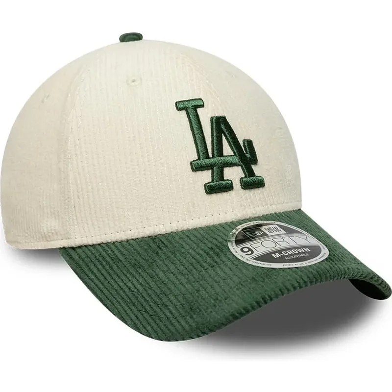 shapka-izvita-bezhov-snapbek-9forty-m-crown-cord-na-los-angeles-dodgers-mlb-ot-new-era
