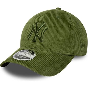 Шапка извита зелена регулируем 9FORTY M-Crown Cord на New York Yankees MLB от New Era
