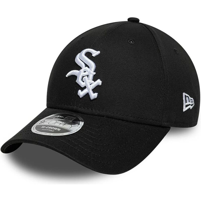 shapka-izvita-cherna-snapbek-9forty-m-crown-side-script-na-chicago-white-sox-mlb-ot-new-era
