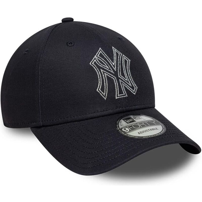 shapka-izvita-tmnosin-reguliruem-9forty-metallic-outline-na-new-york-yankees-mlb-ot-new-era
