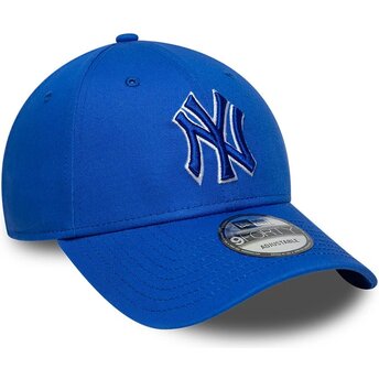 Шапка извита синя регулируем 9FORTY Team Outline на New York Yankees MLB от New Era