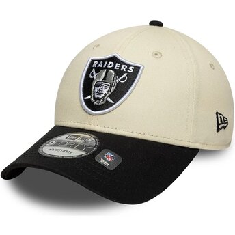 Шапка извита бежов регулируем 9FORTY Colour Block на Las Vegas Raiders NFL от New Era