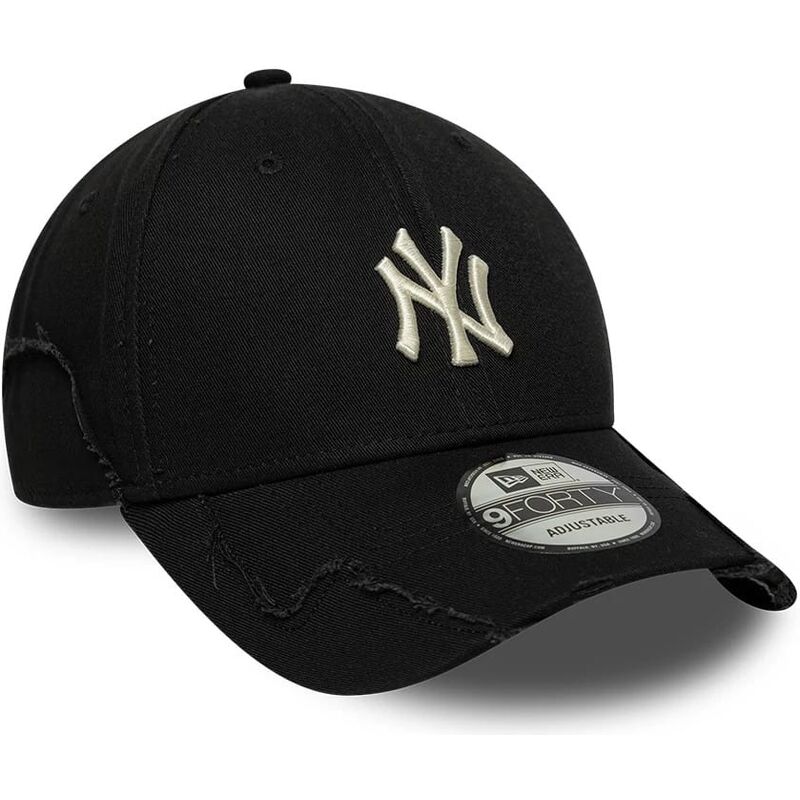 shapka-izvita-cherna-reguliruem-9forty-stitched-na-new-york-yankees-mlb-ot-new-era