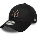shapka-izvita-cherna-reguliruem-9forty-faux-pony-infill-na-new-york-yankees-mlb-ot-new-era