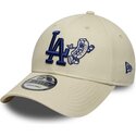 shapka-izvita-bezhov-reguliruem-9forty-food-icon-na-los-angeles-dodgers-mlb-ot-new-era