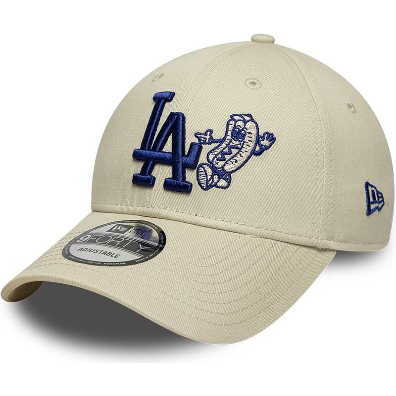 shapka-izvita-bezhov-reguliruem-9forty-food-icon-na-los-angeles-dodgers-mlb-ot-new-era