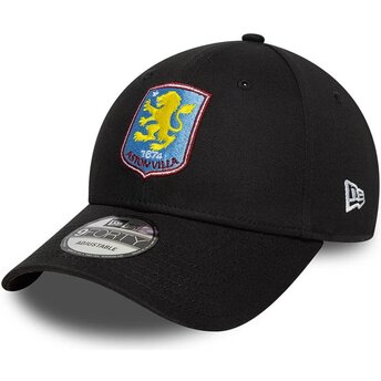 Шапка извита черна регулируем 9FORTY Core на Aston Villa Football Club Premier League от New Era