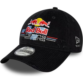Шапка извита черна регулируем 9FORTY Distressed Cord на Red Bull Racing Formula 1 от New Era