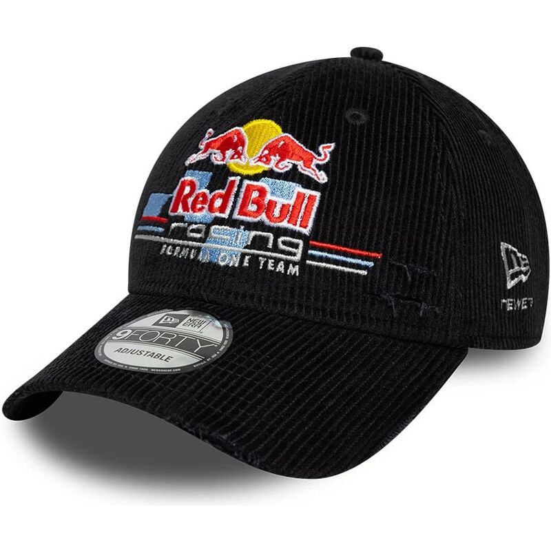 shapka-izvita-cherna-reguliruem-9forty-distressed-cord-na-red-bull-racing-formula-1-ot-new-era
