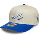 shapka-izvita-bezhov-snapbek-9seventy-stretch-snap-contrast-visor-na-alpine-f1-team-formula-1-ot-new-era