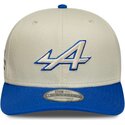 shapka-izvita-bezhov-snapbek-9seventy-stretch-snap-contrast-visor-na-alpine-f1-team-formula-1-ot-new-era