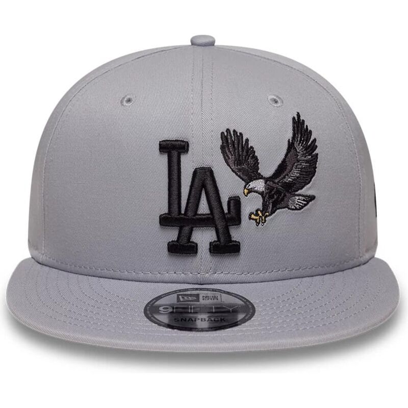 shapka-ploska-siv-snapbek-9fifty-outdoor-icon-na-los-angeles-dodgers-mlb-ot-new-era