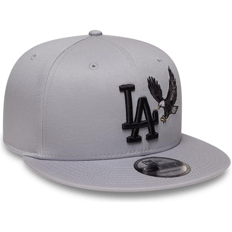 shapka-ploska-siv-snapbek-9fifty-outdoor-icon-na-los-angeles-dodgers-mlb-ot-new-era