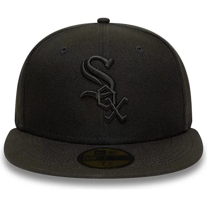 shapka-ploska-cherna-prilepnala-59fifty-na-chicago-white-sox-mlb-ot-new-era