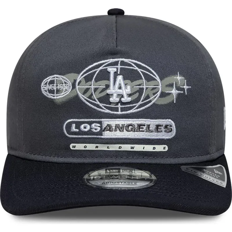 shapka-izvita-siv-snapbek-19twenty-graphic-na-los-angeles-dodgers-mlb-ot-new-era