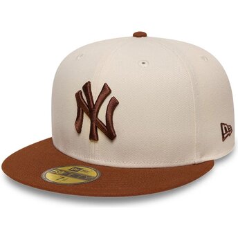 Шапка плоска кафяв прилепнала 59FIFTY League Essential на New York Yankees MLB от New Era