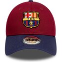 shapka-izvita-chervena-reguliruem-9forty-contrast-na-fc-barcelona-laliga-ot-new-era