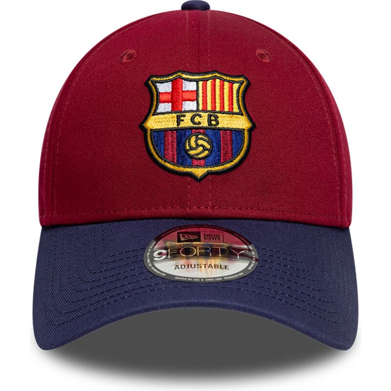 shapka-izvita-chervena-reguliruem-9forty-contrast-na-fc-barcelona-laliga-ot-new-era