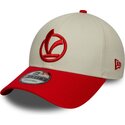 shapka-izvita-chervena-reguliruem-9forty-contrast-visor-vespa-piaggio-ot-new-era
