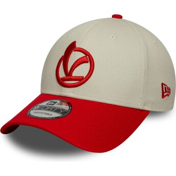 Шапка извита червена регулируем 9FORTY Contrast Visor Vespa Piaggio от New Era