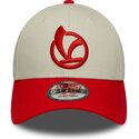 shapka-izvita-chervena-reguliruem-9forty-contrast-visor-vespa-piaggio-ot-new-era