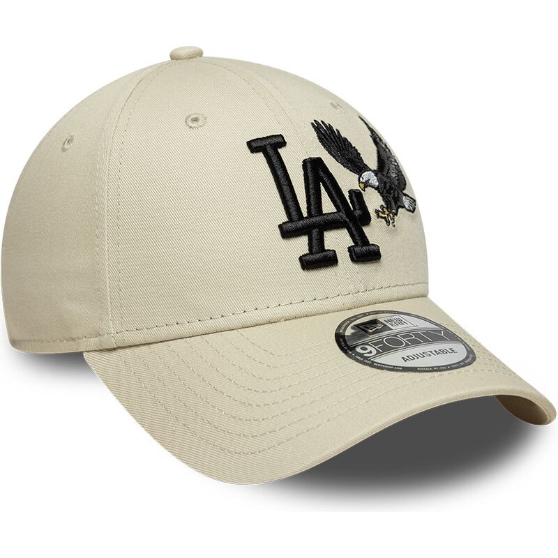 shapka-izvita-bezhov-reguliruem-9forty-outdoor-icon-na-los-angeles-dodgers-mlb-ot-new-era
