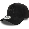 shapka-izvita-cherna-snapbek-e-frame-faux-suede-na-new-york-yankees-mlb-ot-new-era