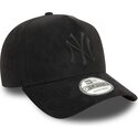 shapka-izvita-cherna-snapbek-e-frame-faux-suede-na-new-york-yankees-mlb-ot-new-era