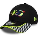 shapka-izvita-cherna-reguliruem-9forty-m-crown-check-na-valentino-rossi-vr46-motogp-ot-new-era