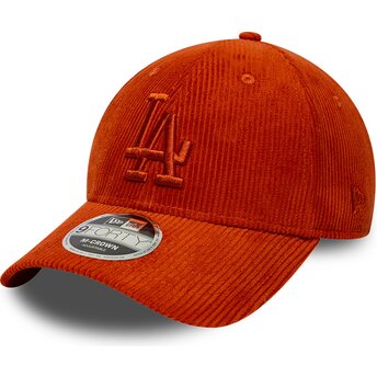 Шапка извита оранжев регулируем 9FORTY M-Crown Cord на Los Angeles Dodgers MLB от New Era