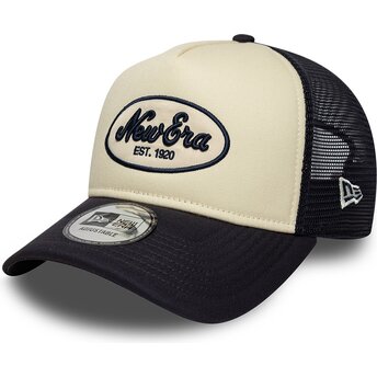 Шапка извита тракер тъмносин снапбек A Frame Oval Foam Patch от New Era
