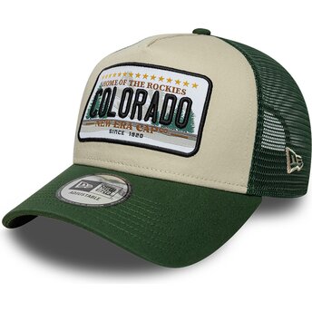 Шапка извита тракер зелена снапбек A Frame License Plate на Colorado от New Era