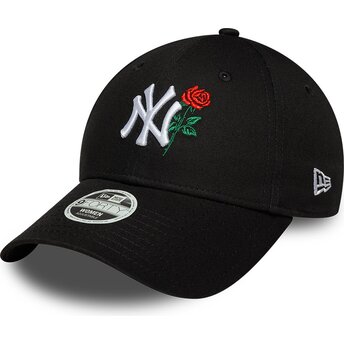 Шапка извита черна регулируем 9FORTY Flower Icon на New York Yankees MLB от New Era