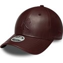 shapka-izvita-kafyav-snapbek-9forty-m-crown-pu-diamante-na-new-york-yankees-mlb-ot-new-era