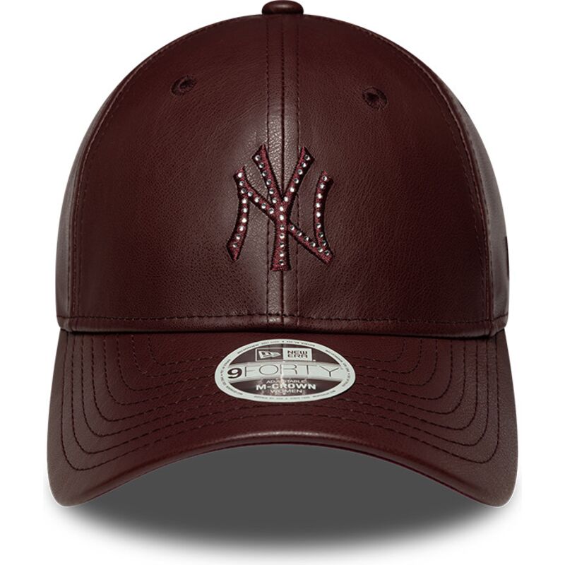 shapka-izvita-kafyav-snapbek-9forty-m-crown-pu-diamante-na-new-york-yankees-mlb-ot-new-era