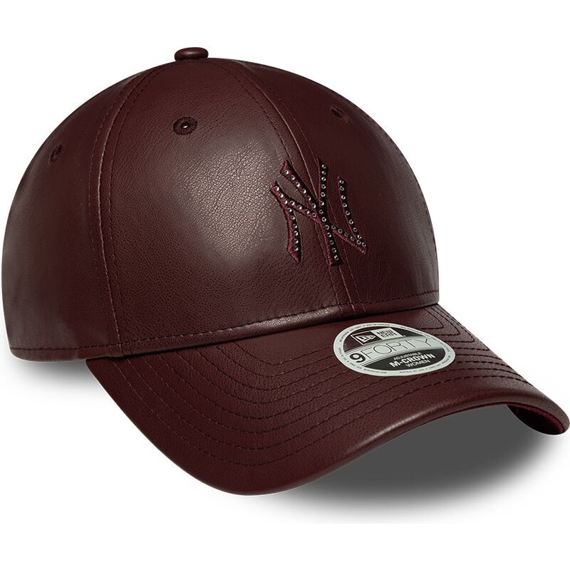 shapka-izvita-kafyav-snapbek-9forty-m-crown-pu-diamante-na-new-york-yankees-mlb-ot-new-era