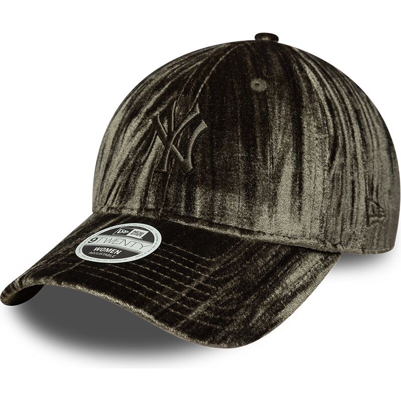 shapka-izvita-zelena-reguliruem-9twenty-velour-na-new-york-yankees-mlb-ot-new-era