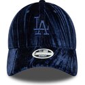 shapka-izvita-tmnosin-reguliruem-9twenty-velour-na-los-angeles-dodgers-mlb-ot-new-era