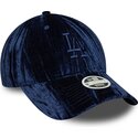 shapka-izvita-tmnosin-reguliruem-9twenty-velour-na-los-angeles-dodgers-mlb-ot-new-era