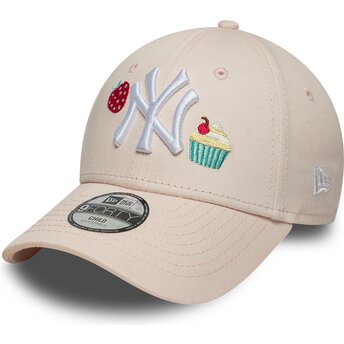Шапка извита роза регулируем за деца 9FORTY Food Icon Cupcake на New York Yankees MLB от New Era