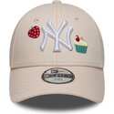 shapka-izvita-roza-reguliruem-za-deca-9forty-food-icon-cupcake-na-new-york-yankees-mlb-ot-new-era