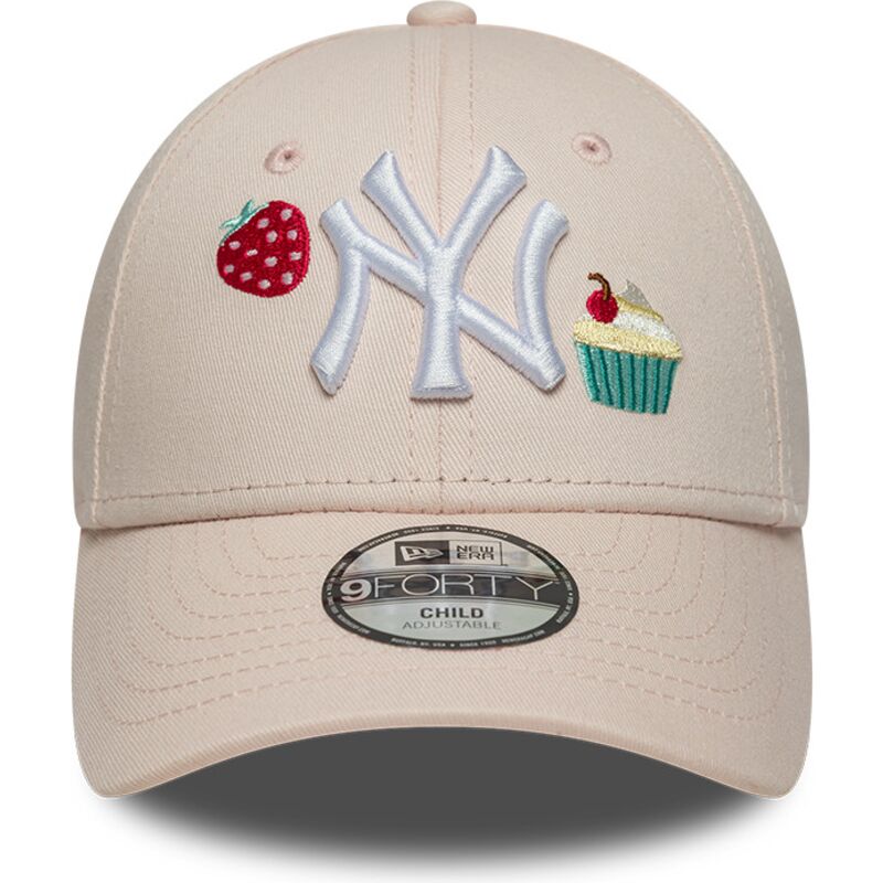 shapka-izvita-roza-reguliruem-za-deca-9forty-food-icon-cupcake-na-new-york-yankees-mlb-ot-new-era