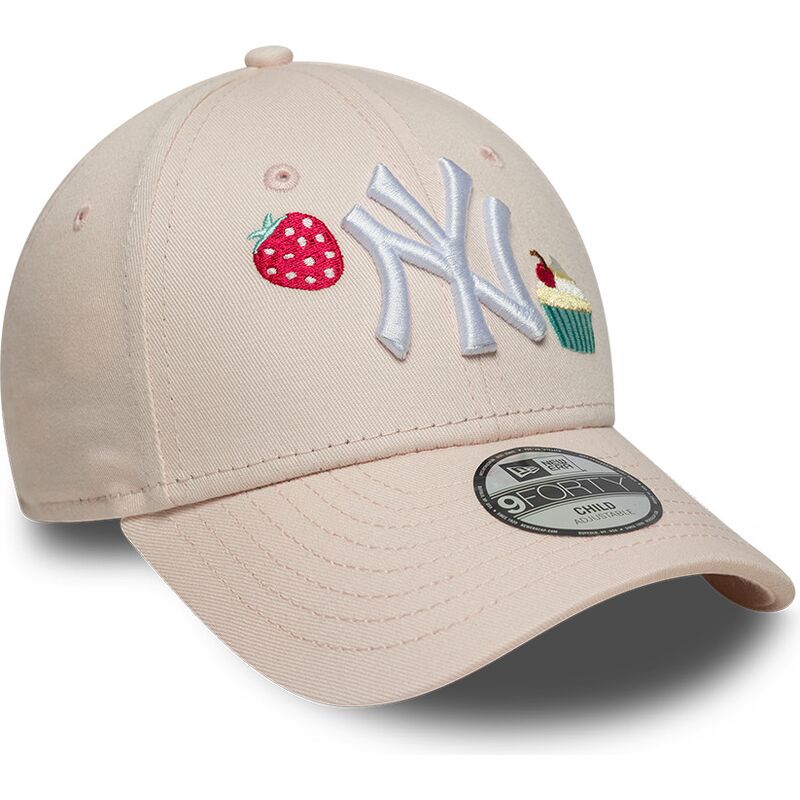 shapka-izvita-roza-reguliruem-za-deca-9forty-food-icon-cupcake-na-new-york-yankees-mlb-ot-new-era